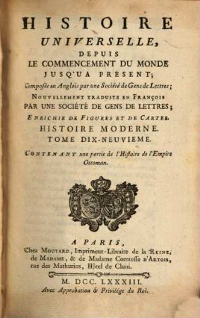 Histoire Universelle, Depuis Le Commencement Du Monde Jusqu'A Présent : Composée en Anglois par une Société de Gens de Lettres ; Nouvellement Traduite En François Par Une Société De Gens De Lettres, 19. Contenant la suite de l'histoire Romaine, depuis l'an 430 de Rome, jusqu'à la fin de la sédition des Gracques