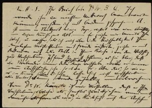 L.H.S. Ihr Brief betr. Dr. W....