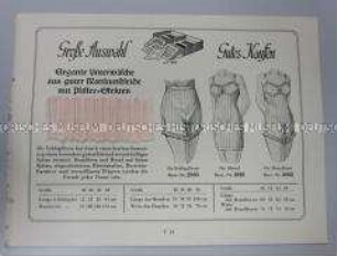Stoffmusterkarte der Kleiderstoff-Großhandlung Franz Wulf Nachf. Leipzig