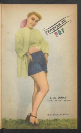 Lita Enhart (vedette del teatro Nacional) - (Foto: Estudio El Mundo) : Pebetas de PBT