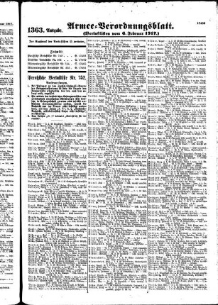 1363.Ausgabe. Dienstag, 6. Februar 1917
