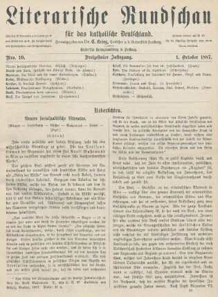 289-294 Neuere socialpolitische Literatur : Schluß