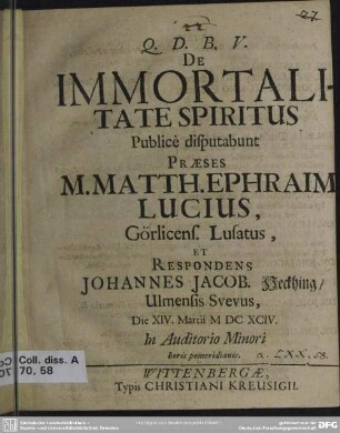 De Immortalitate Spiritus