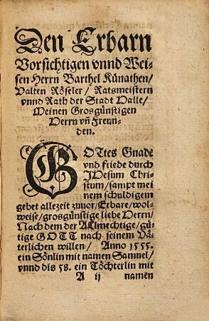 Trost der Eltern, wenn ihre Kinder kranck werden, unnd im HERRN entschlaffen