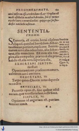 Sententia.