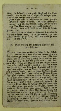 88. Vom Nutzen des richtigen Denkens bei dem Ackerbau