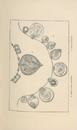 1. Child's waist ornament. 2. Brass necklage