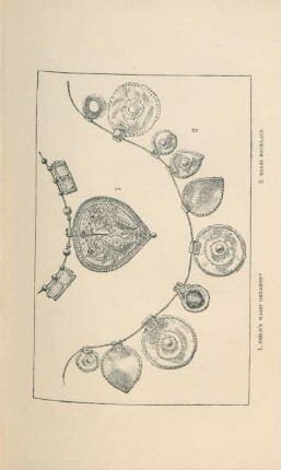1. Child's waist ornament. 2. Brass necklage