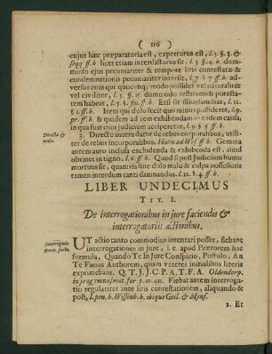 Liber Undecimus