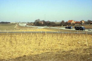 Bundesautobahn 1: Abfahrt Oldesloe: Blick in Richtung Lübeck