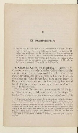 II. El descubrimiento