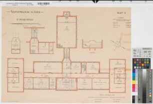 Soest (Soest) Archigymnasium Blatt 5 Grundriß 2. Obergeschoß 1928 1 : 100 60 x 80 Gisaldruck: Bogdan Gisevius, Berlin Hochbauamt Soest