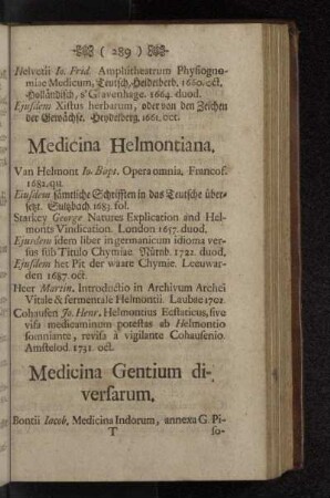 Medicina Helmontiana.