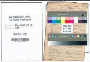 Entnazifizierung Otto Koester , geb. 20.05.1892 (Milchhaendler)