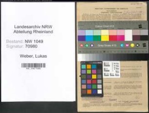 Entnazifizierung Lukas Weber , geb. 31.03.1895 (Lehrer)