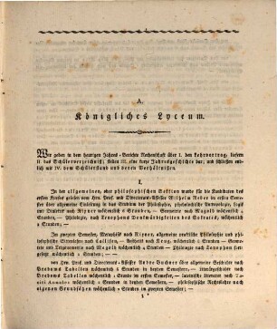 Jahresbericht über die Gesammte Königliche Studienanstalt in Regensburg. 1812/13