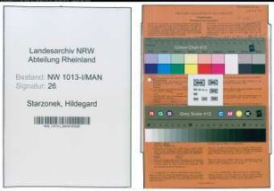 Entnazifizierung Hildegard Starzonek , geb. 11.11.1921 (Telefonistin)
