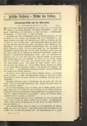 Lebensunterricht auf der Unterstufe : Schluß