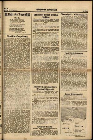 Zweite Ausgabe vom Freitag, den 28. Februar 1941.