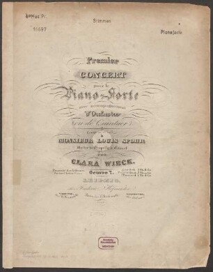 Premier concert : pour le piano-forte avec accompagnement d'orchestre (ou de quintuor) ; oeuv. 7