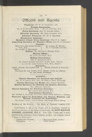Officers and Agents
