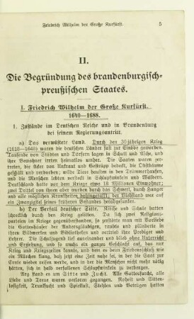 II. Die Begründung des brandenburgisch-preußischen Staates