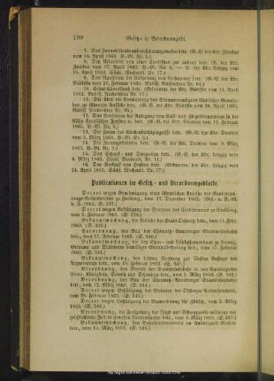 Publicationen im Gesetz- und Verordnungsblatte