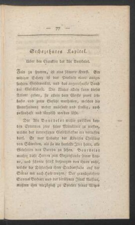 Sechszehntes Kapitel. Ueber den Charakter des Abt Bourdelot