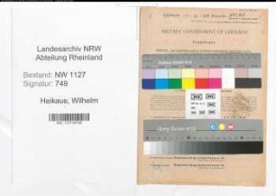 Entnazifizierung Wilhelm Heikaus , geb. 06.10.1899 (Elektromeister)