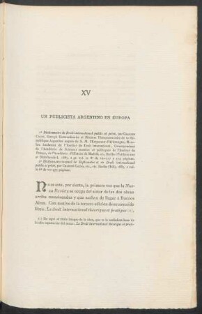 XV - Un publicista argentino en Europa
