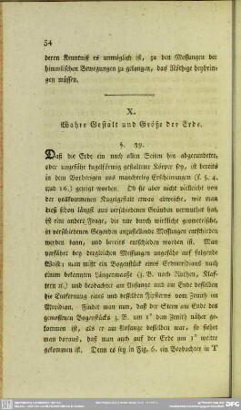 X. Wahre Gestalt und Größe der Erde