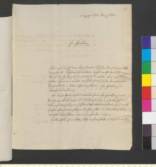 Brief von Börner, Carl Gustav an Goethe, Johann Wolfgang von