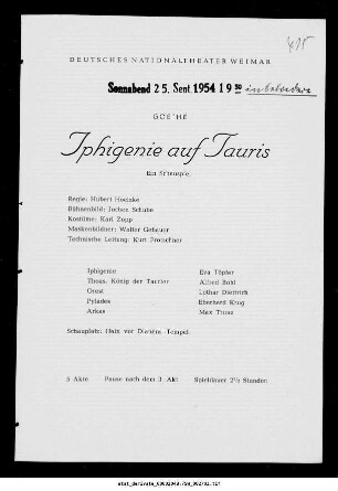 Iphigenie auf Tauris
