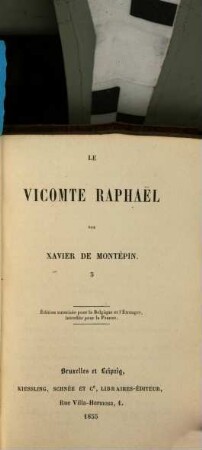 Le Vicomte Raphaël, 3