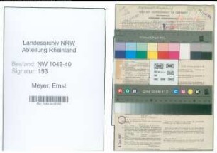 Entnazifizierung Ernst Meyer , geb. 13.03.1903 (Angestellter)