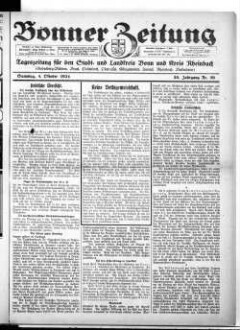 Bonner Zeitung. 1895-1933