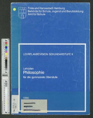 Lehrplan Philosophie für die gymnasiale Oberstufe