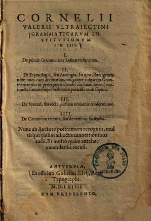 Grammaticarum institutionum lib. IIII.
