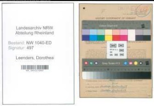 Entnazifizierung Dorothea Leenders , geb. 25.04.1895 (Lehrerin)
