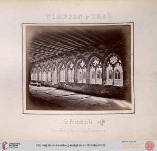 25. Wimpfen im Thal: St. Peterskirche (Innere Ansicht des östlichen Kreuzganges)