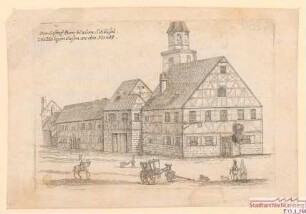 Der Gasthof "Zum Blauen Schlüssel" in Fürth.