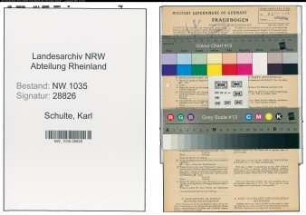 Entnazifizierung Karl Schulte , geb. 12.03.1880 (Steiger)