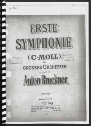 Erste Symphonie (c-Moll) : für großes Orchester