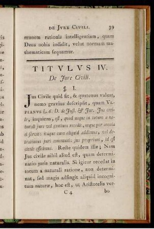 Titulus IV. De Jure Civili.