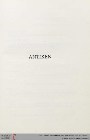 Antiken (Nr. 113-148)