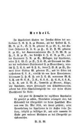 Urtheil