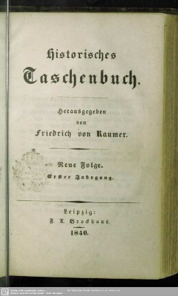 N.F.1.1840: Historisches Taschenbuch