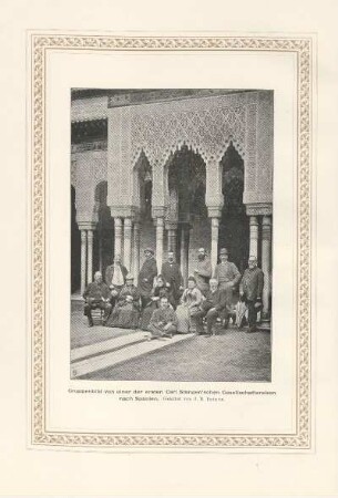 Gruppenbild von einer der ersten Carl Stangen'schen Gesellschaftsreisen nach Spanien