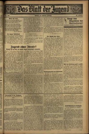 Zweite Ausgabe vom Mittwoch, den 26. Oktober 1932.
