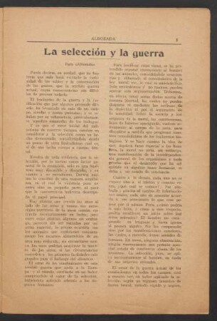 La selección y la guerra